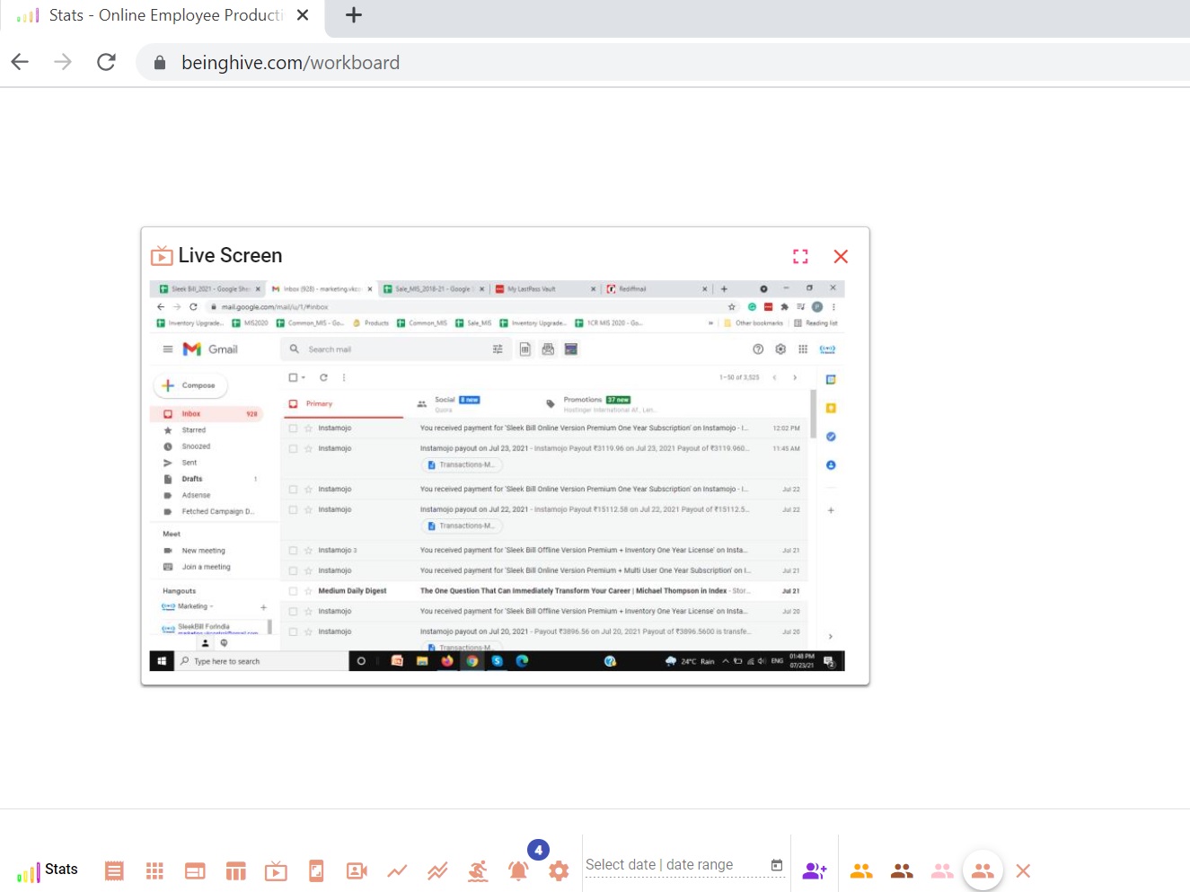 screenshot of Employee Monitoring Software